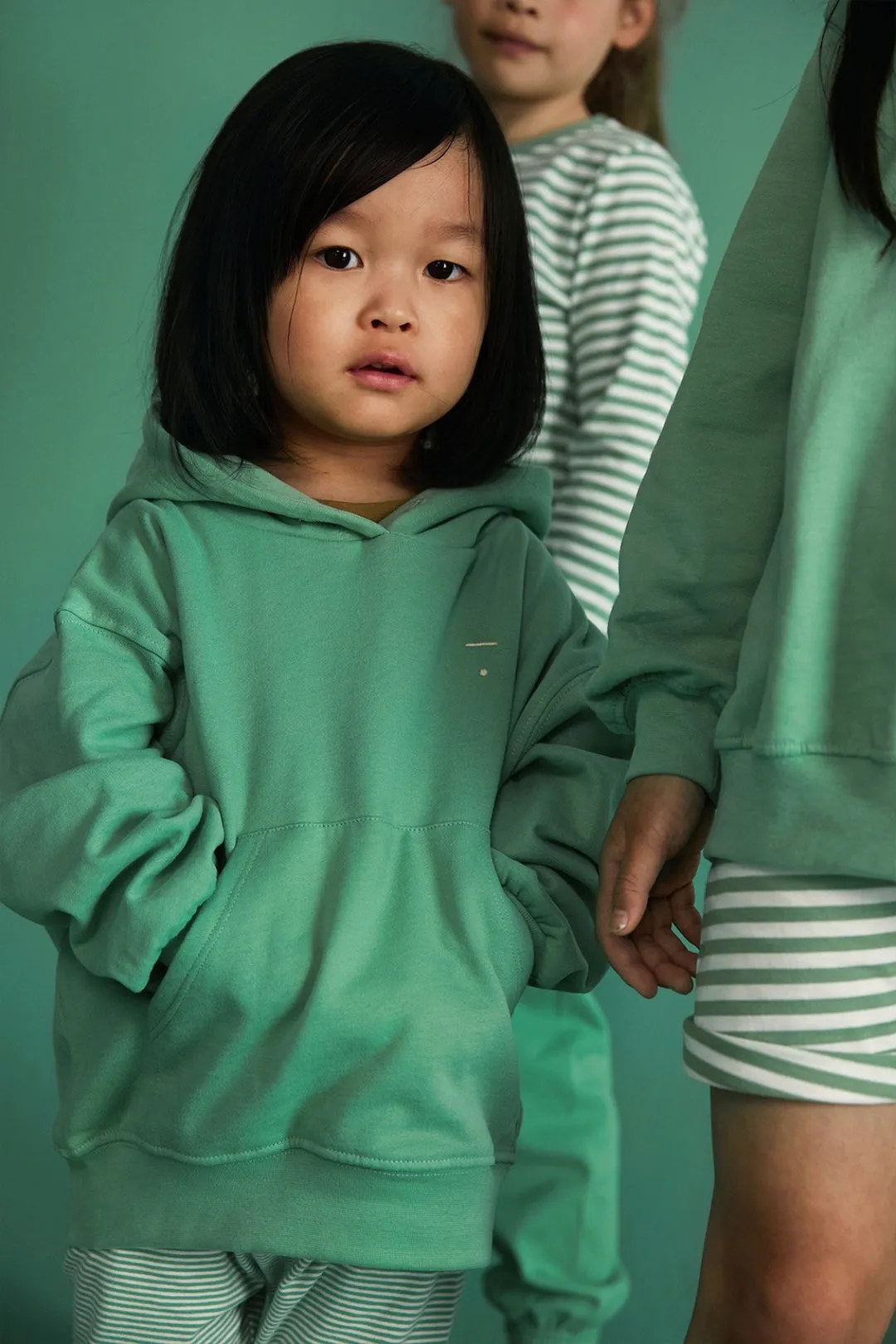 Organic Kapuzenpullover "Hoodie Bright Green", 3-4J