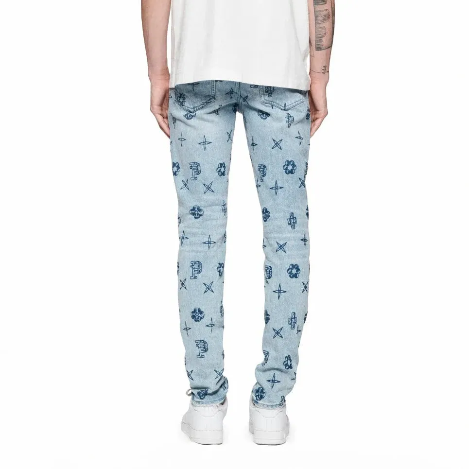 Purple Brand P001 Outlined Monogram Denim Jean