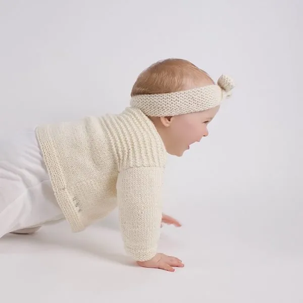 Ridged Baby Cardi Knitting Kit