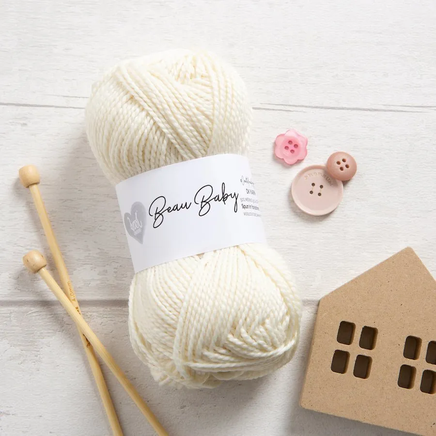 Ridged Baby Cardi Knitting Kit