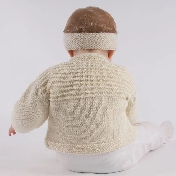 Ridged Baby Cardi Knitting Kit