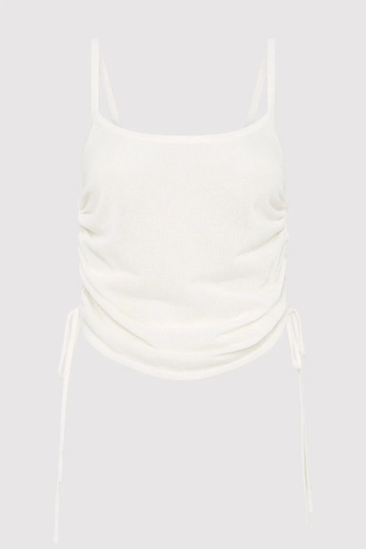 RUCHED TANK - WHITE