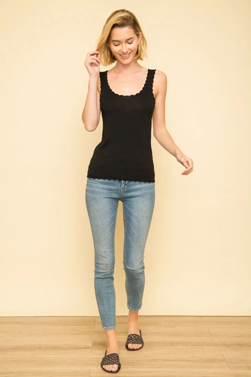 Scallop Sweater Tank