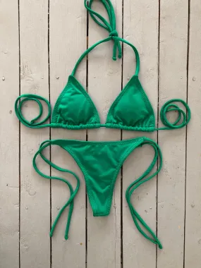 Solid Dark Green Triangle Top