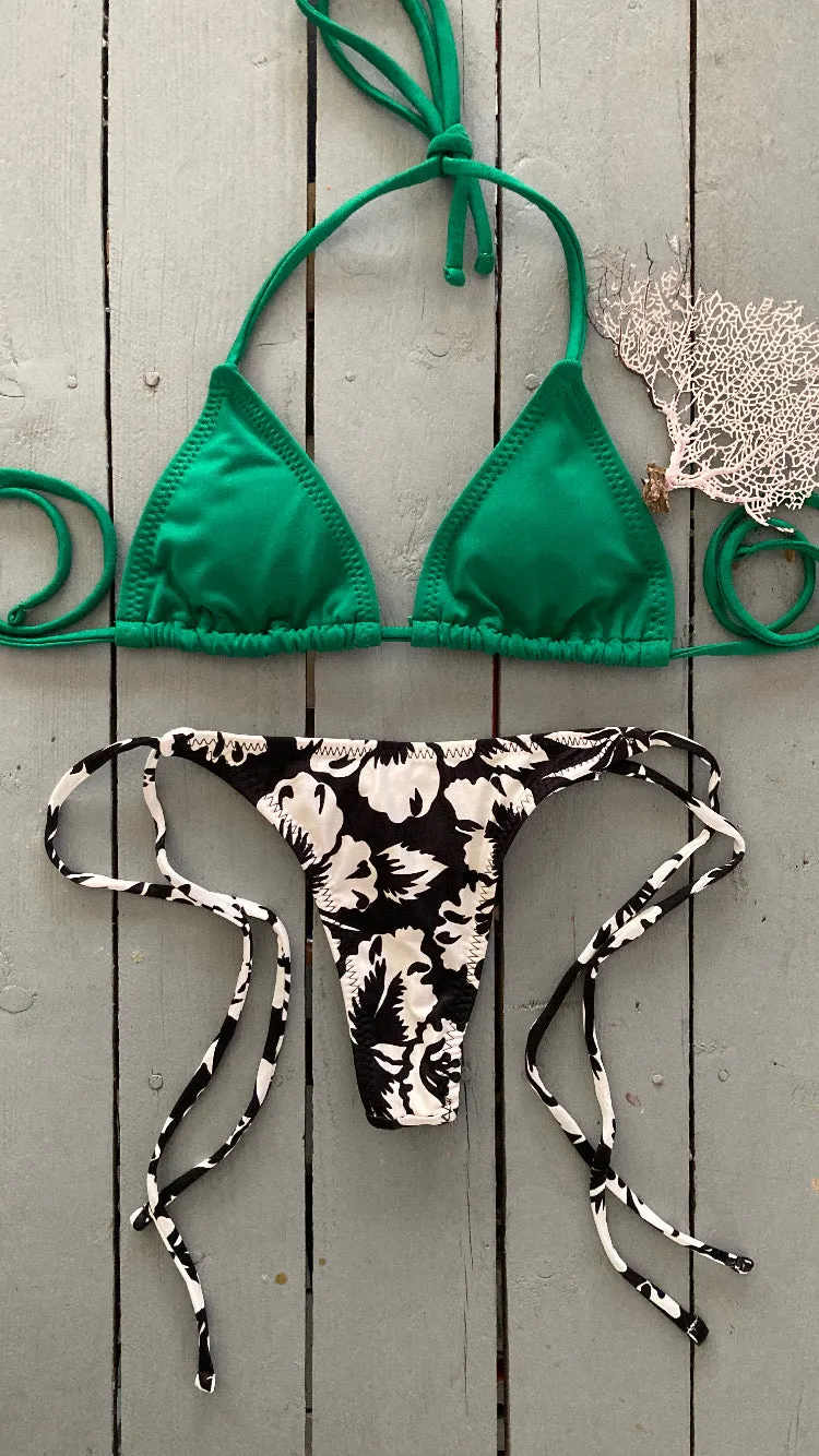 Solid Dark Green Triangle Top