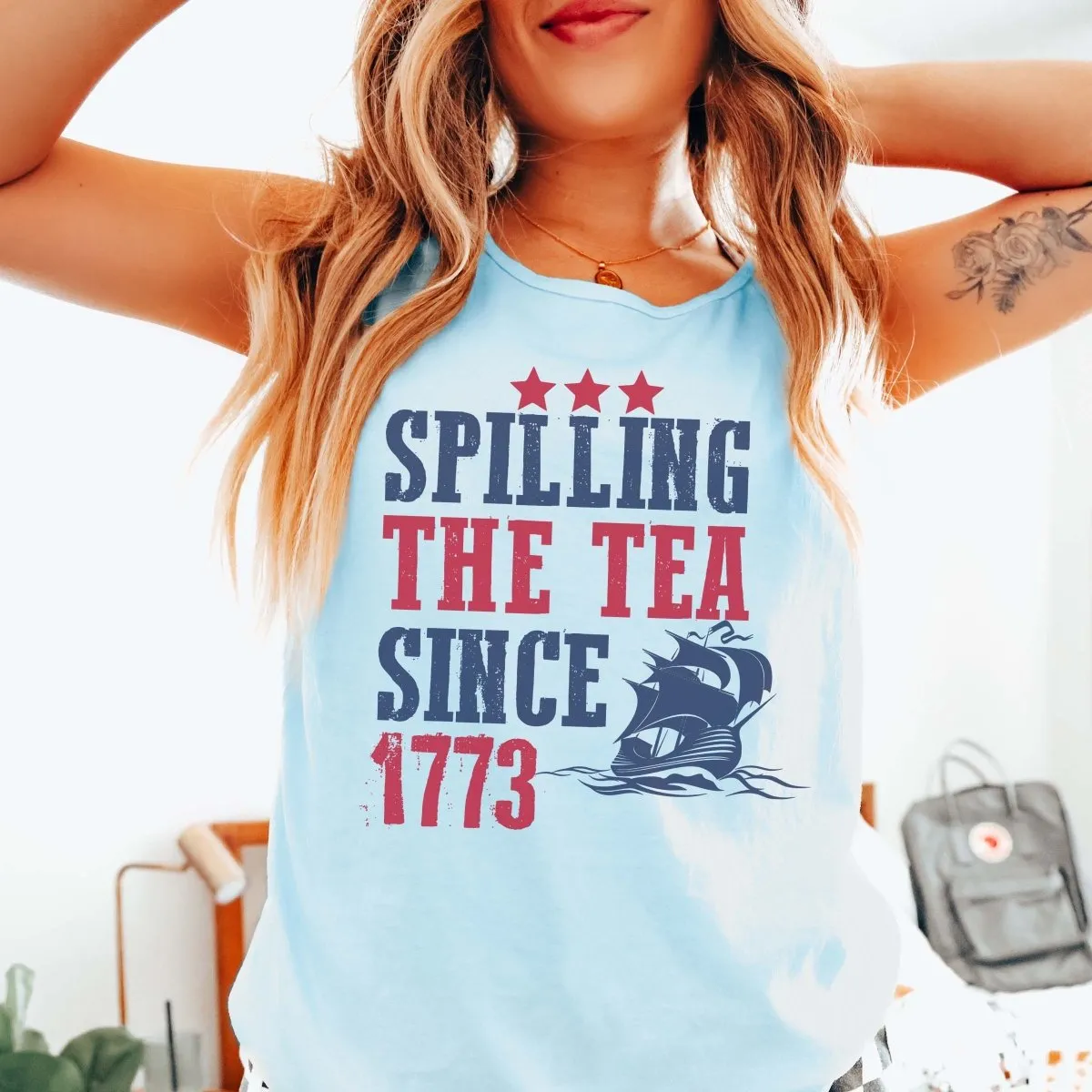 Spilling The Tea Since 1773 Comfort Color Tank