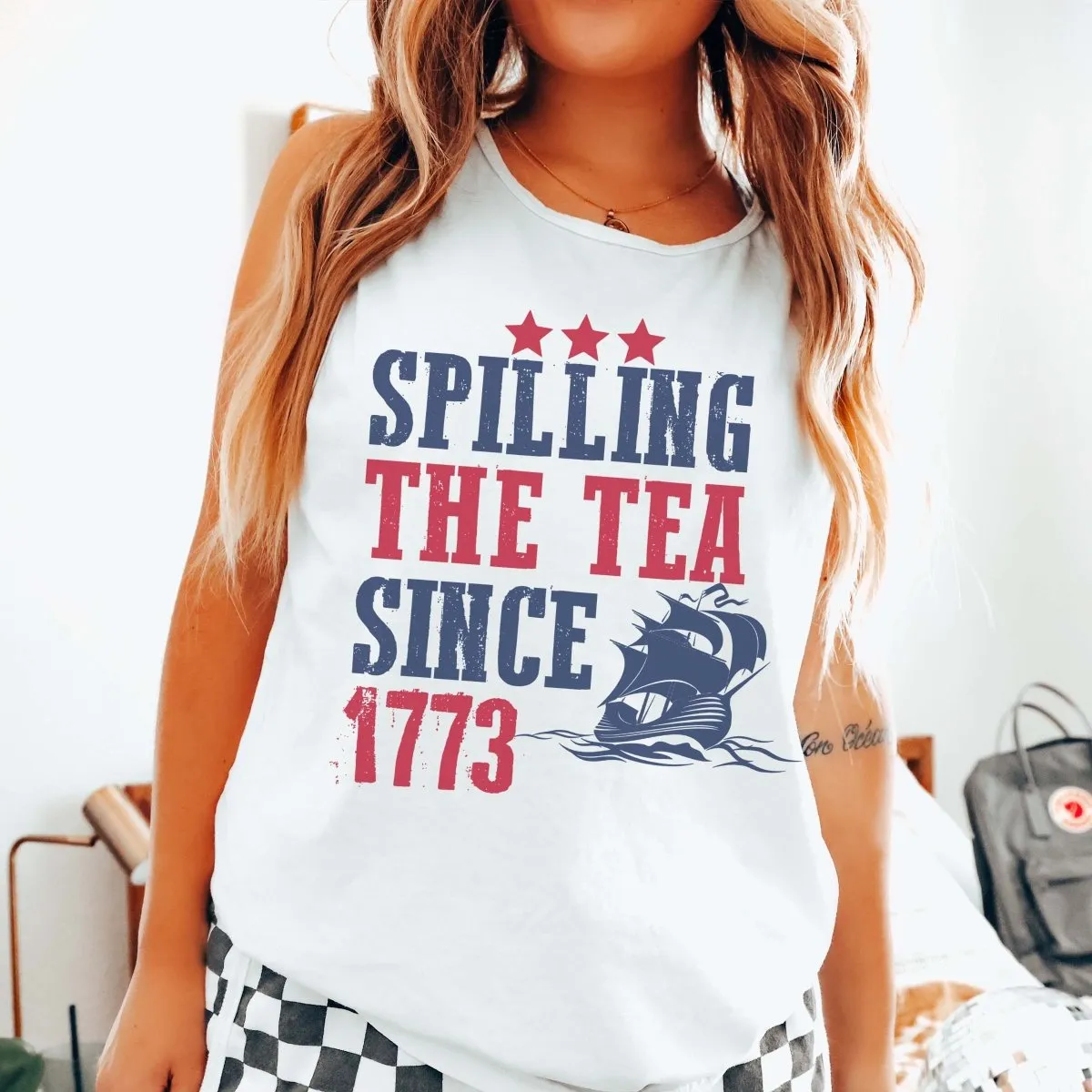 Spilling The Tea Since 1773 Comfort Color Tank