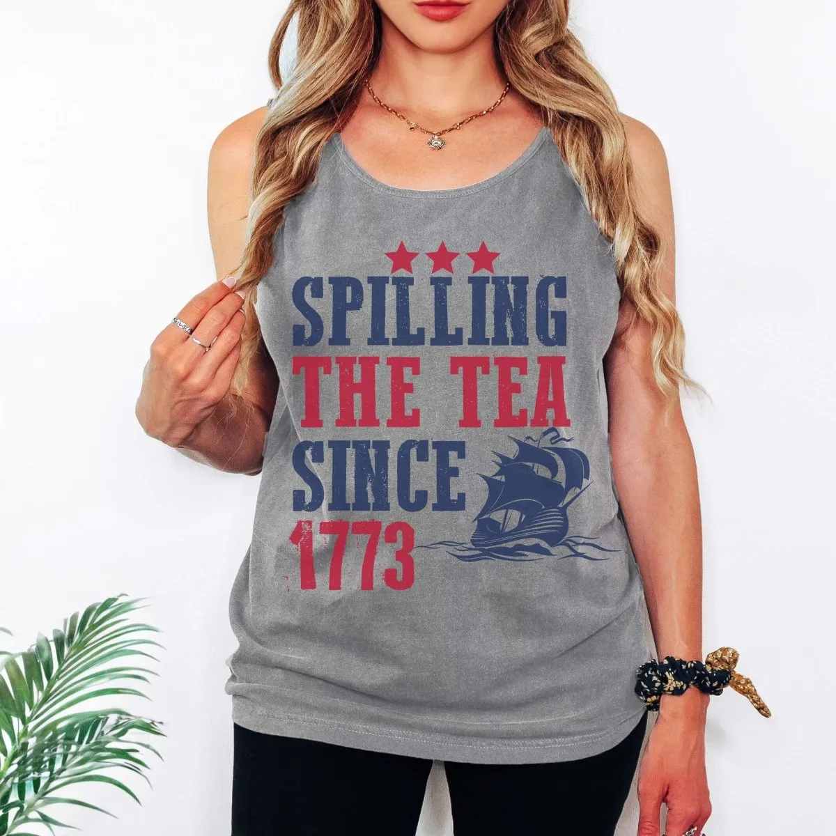 Spilling The Tea Since 1773 Comfort Color Tank