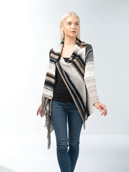 Striped Cardigan Khaki