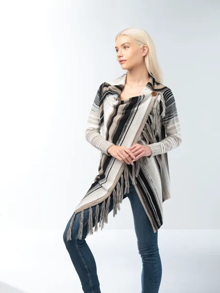 Striped Cardigan Khaki