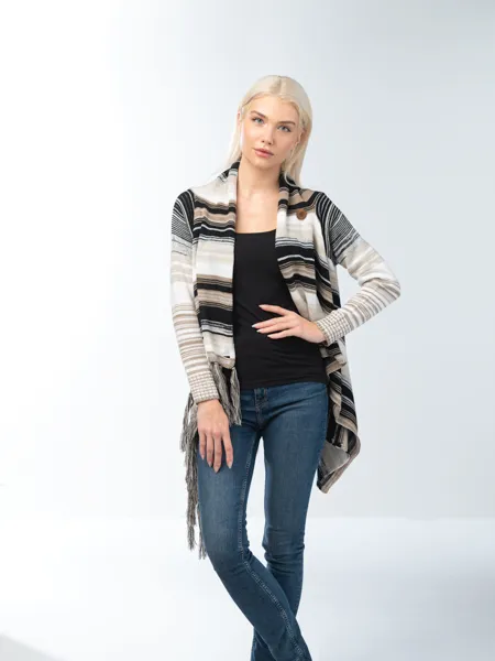 Striped Cardigan Khaki