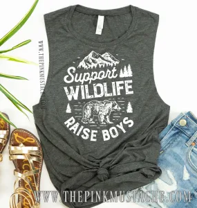 Support Wildlife Raise Boys Tank / Mother's Day Tank