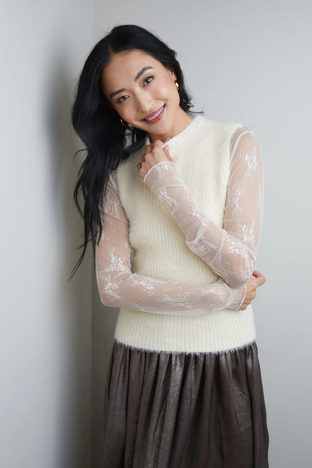 Tanna Ivory Sweater Tank-FINAL SALE