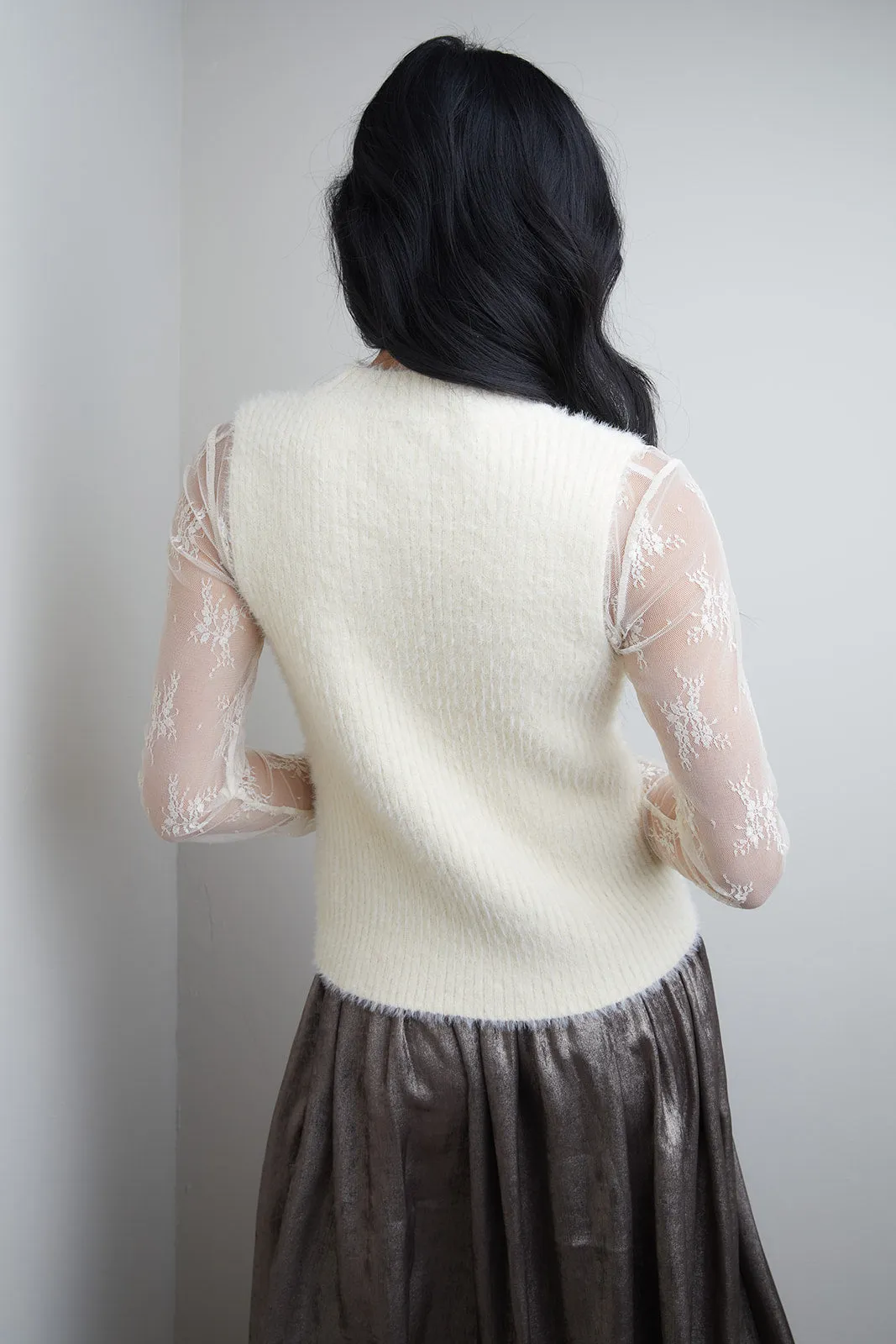 Tanna Ivory Sweater Tank-FINAL SALE