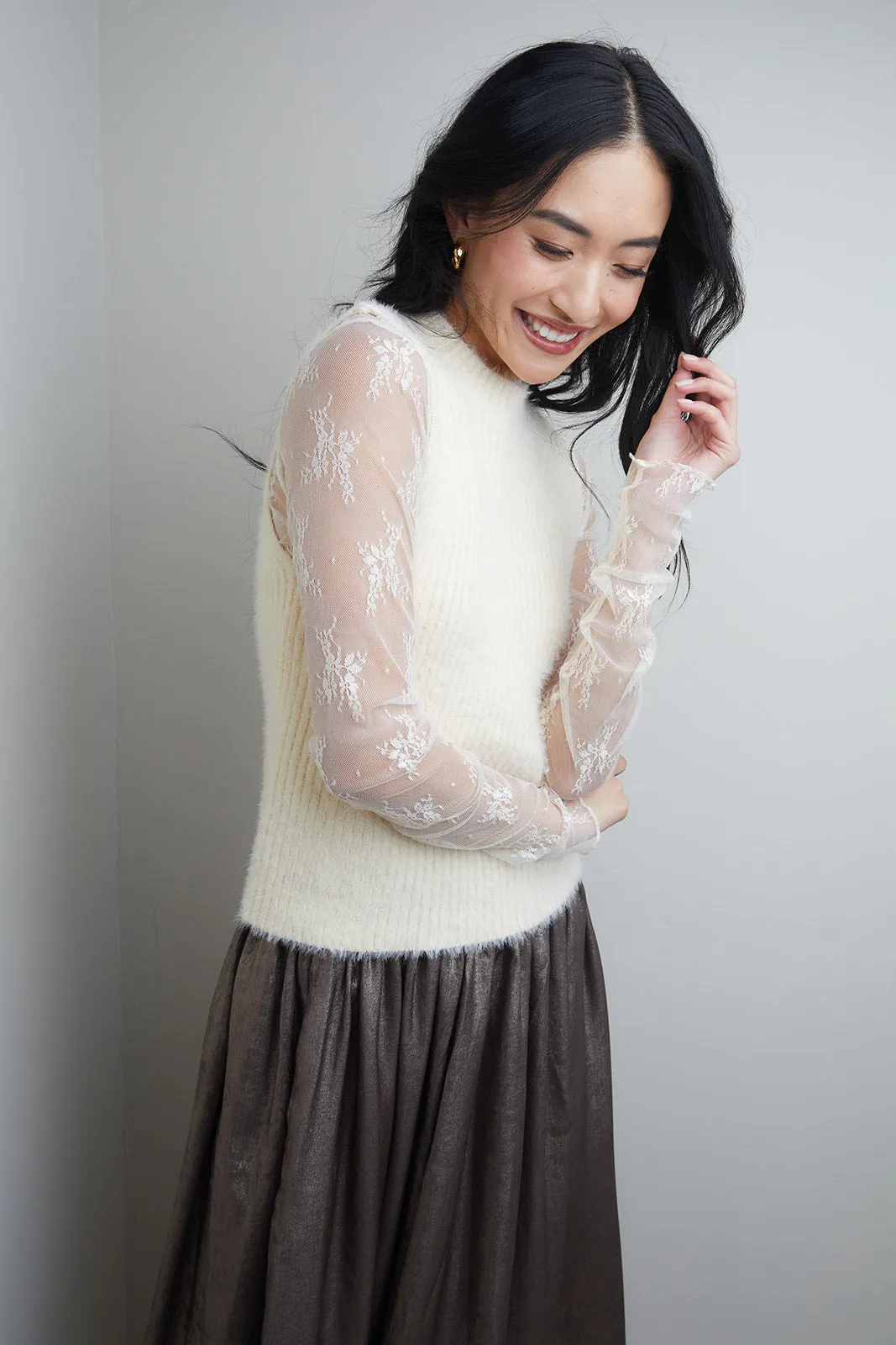 Tanna Ivory Sweater Tank-FINAL SALE