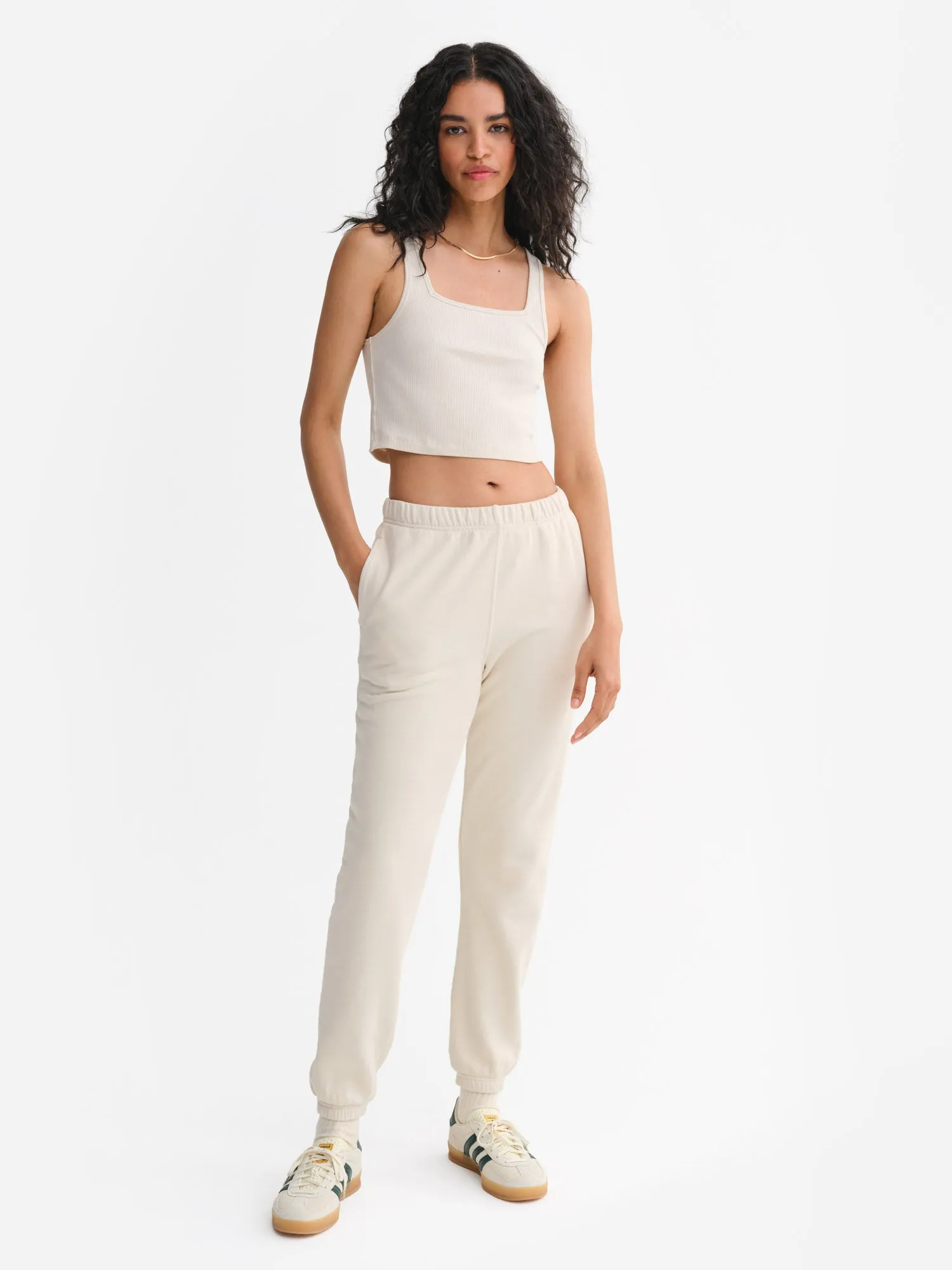 Tencel Rib Crop Square Tank