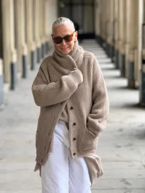 THE KENNEDY CARDIGAN | DARK NATURAL