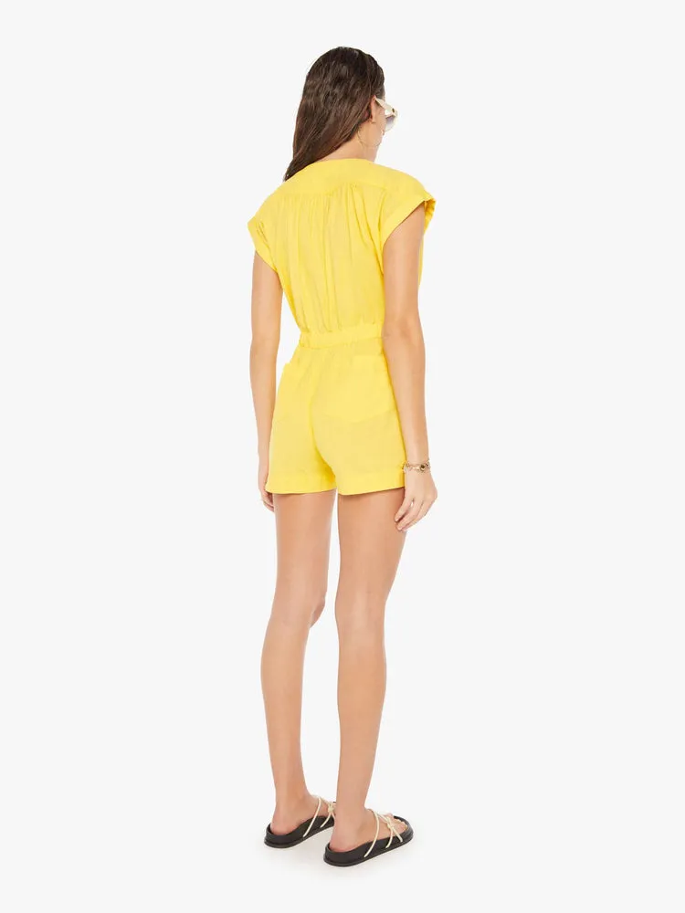 The Long Story Short Romper Yellow