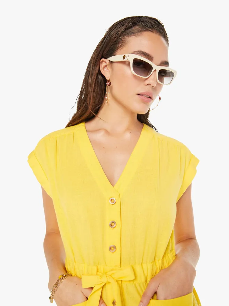 The Long Story Short Romper Yellow