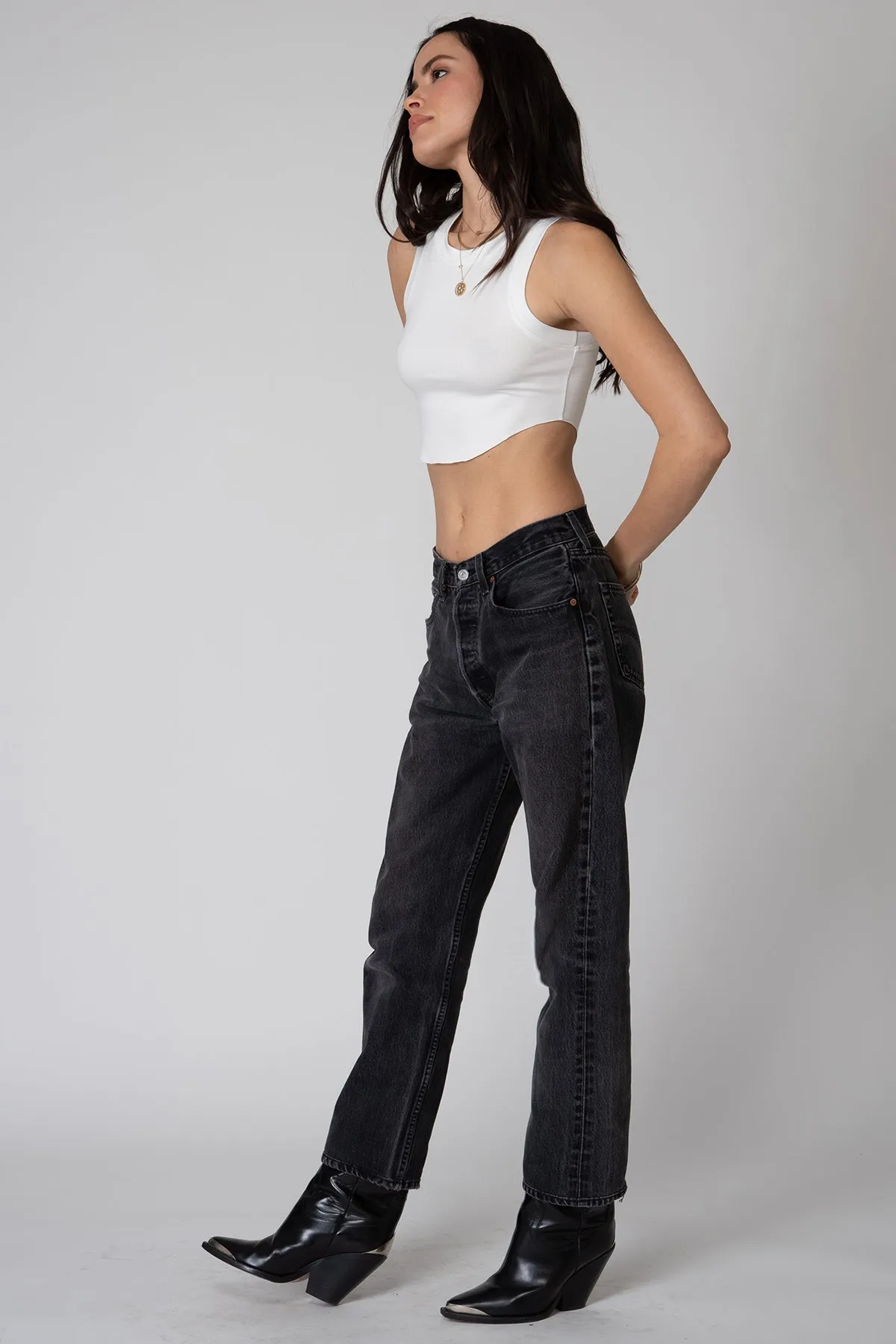 THE SMOOTH CROP HIGH NECK TANK