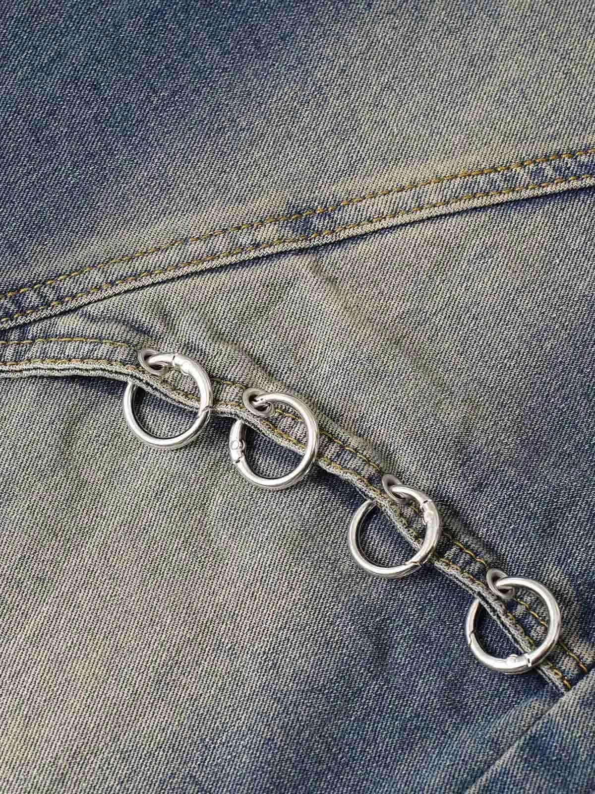 Thesupermade Washed Distressed Baggy Jeans - 2233