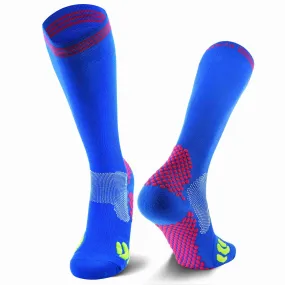 TopAcsy Compression Socks for Men Women, 15-20 mmHg Knee High Lightweight Running Cycling Sock