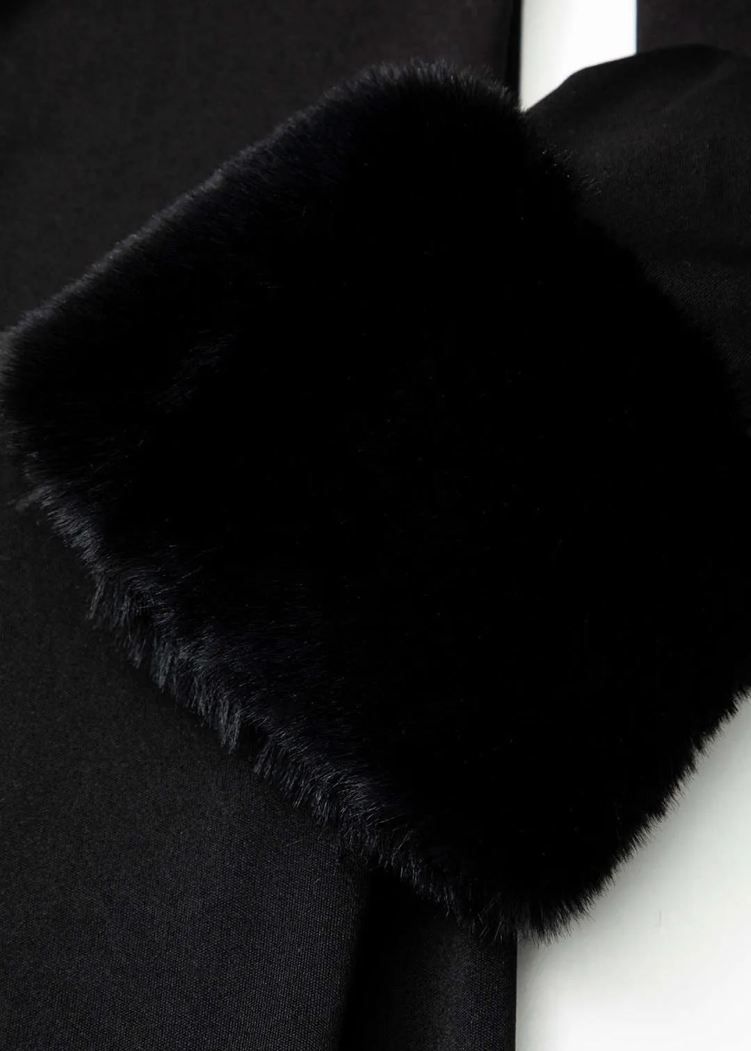 Triana Fuzzy Trim Mini Dress