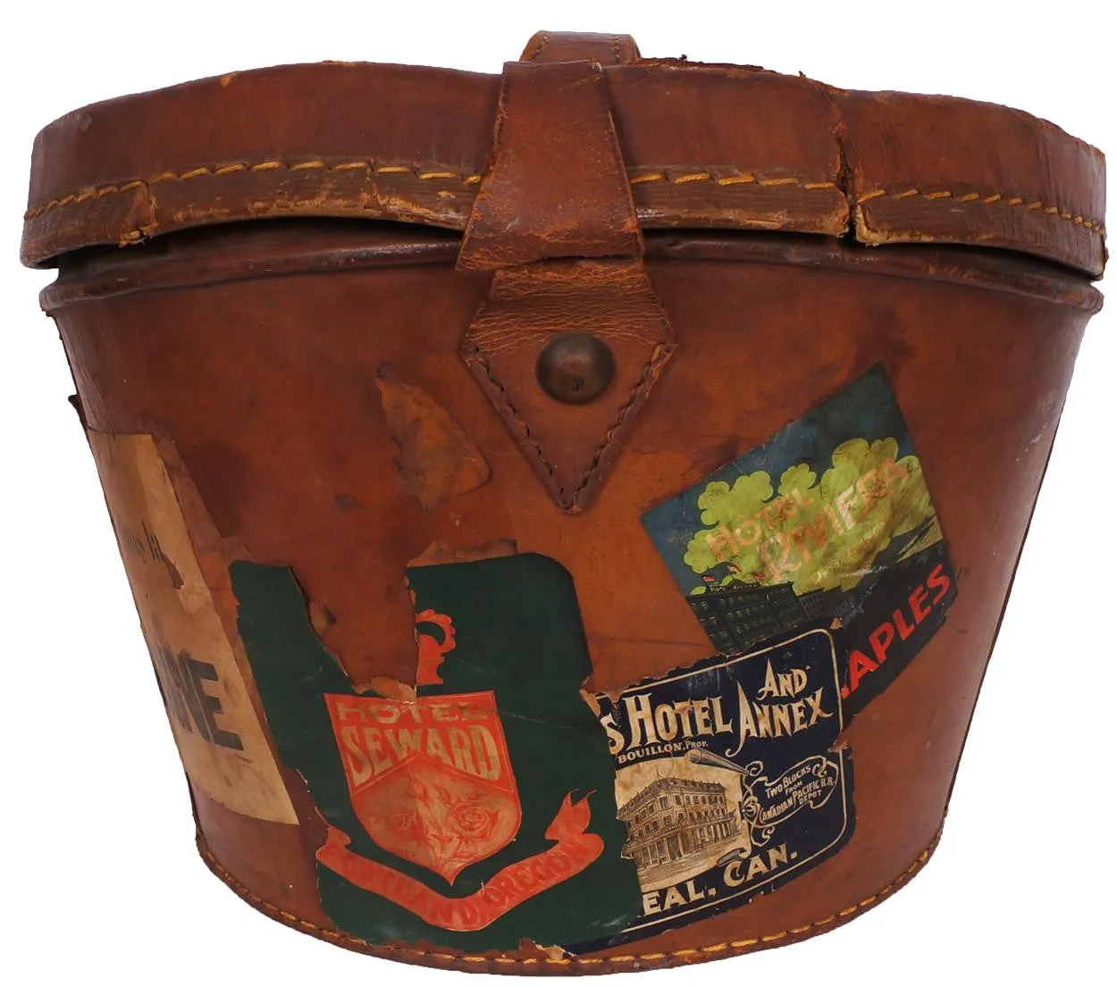 Vintage 1920s Silk Top Hat with Leather Case  - Henry Heath London - 7 1/4