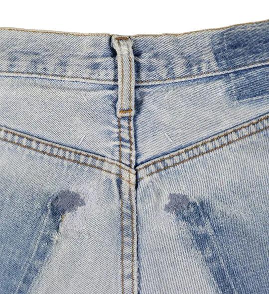 Vintage Artisanal Denim Jeans With Exposed Zips by Martin Margiela