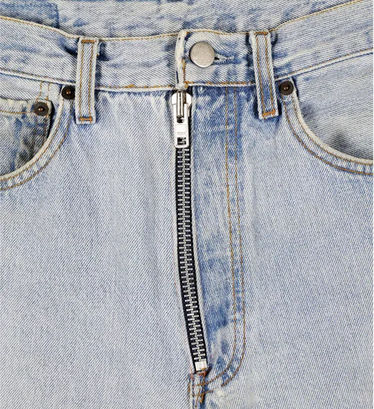 Vintage Artisanal Denim Jeans With Exposed Zips by Martin Margiela