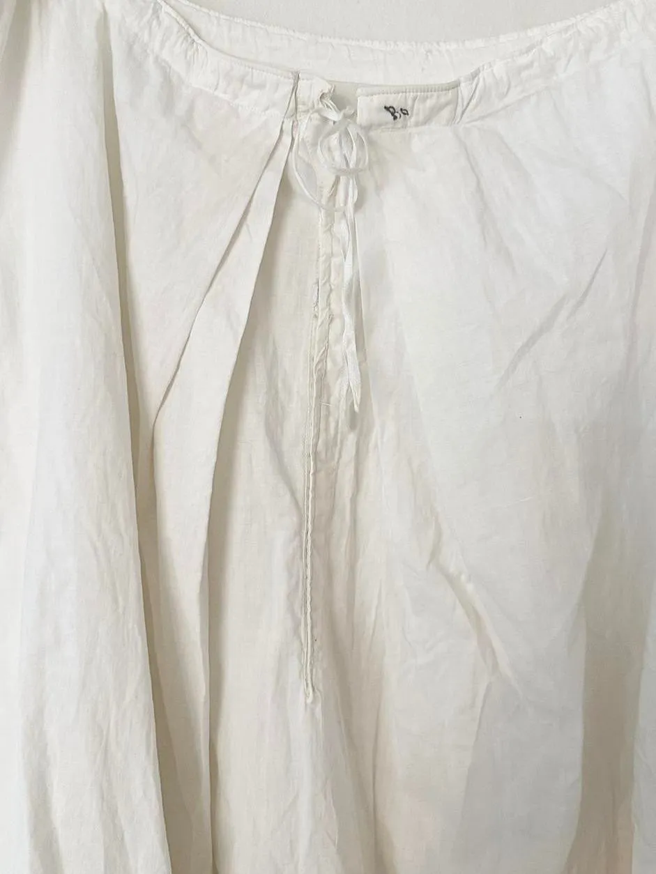 White Antique Edwardian Lace Petticoat Skirt (XS-L)