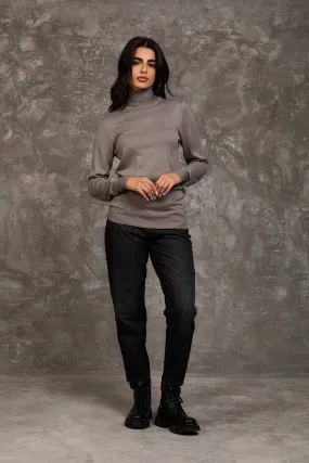 Women Mom Fit  Denim - Charcoal