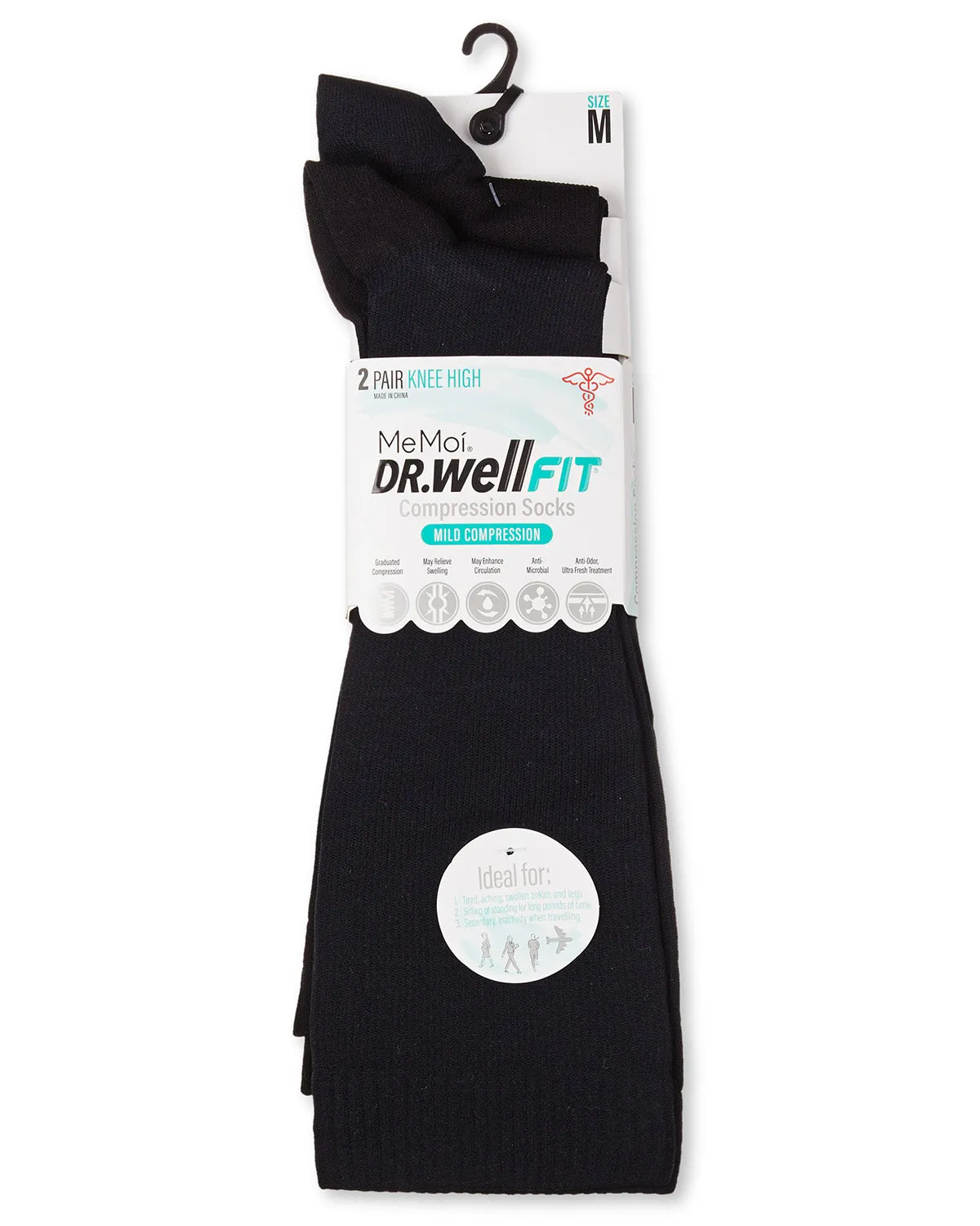 Women's 2 Pair Pack Tipped Compression Socks